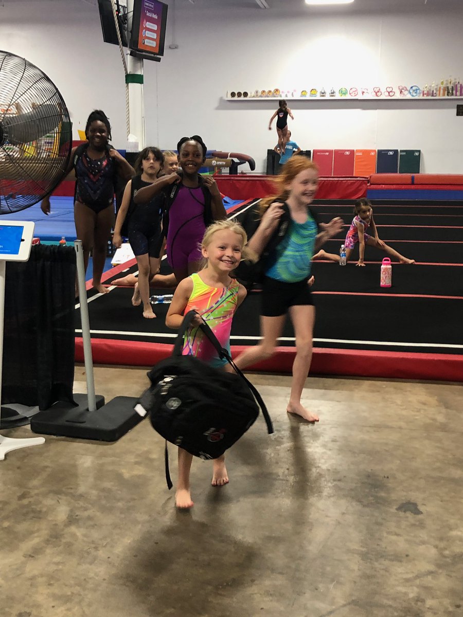 STUCOachQ's tweet photo. Look at that #smile!! She said “I’m on the team now cause I have a #uniform!” We got our #practiceleotards today! So excited for this #gymnastics journey with my #Leasey! Thank you @IrvingGym for this amazing opportunity!! #gymnasticsdad #ALLN https://t.co/MRwAevqnZ4