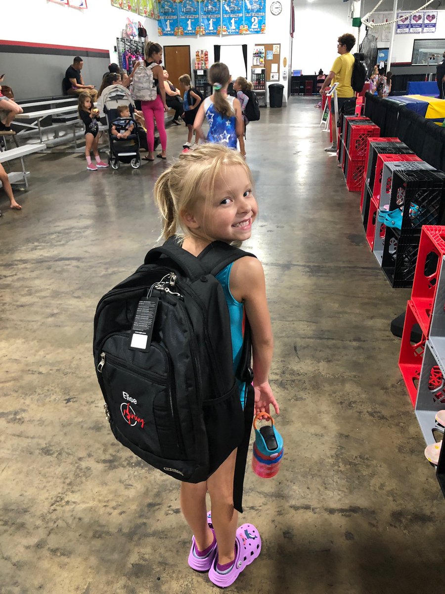 STUCOachQ's tweet photo. Look at that #smile!! She said “I’m on the team now cause I have a #uniform!” We got our #practiceleotards today! So excited for this #gymnastics journey with my #Leasey! Thank you @IrvingGym for this amazing opportunity!! #gymnasticsdad #ALLN https://t.co/MRwAevqnZ4