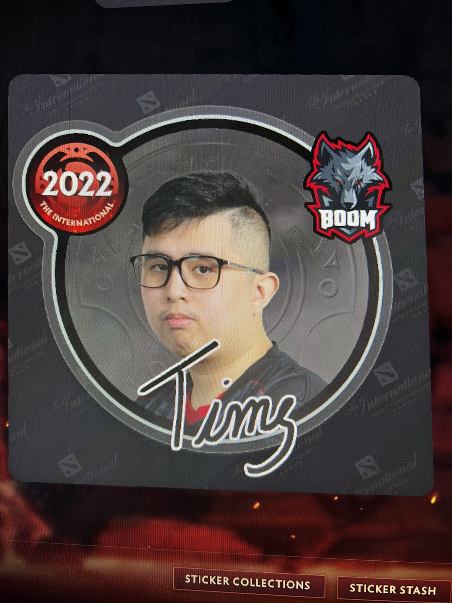 JaysonSanity0's tweet photo. Got my sticker!! Let’s go! @TimsDOTA @boomesportsid https://t.co/yr5ptDT5hT