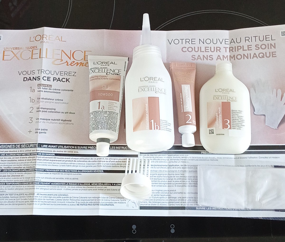 tests_de_carine's tweet photo. Cette coloration ne contient pas d'ammoniaque et son odeur est largement supportable comparé à d'autres produits 🌸👍 #ExcellenceCreme #UniversalNudes #LOrealParis . Merci pour cette découverte @lorealparisfr https://t.co/j783Ihreqc