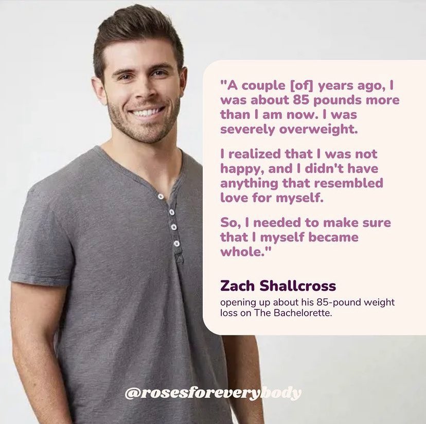 roses4everybod's tweet photo. We have cause for concern over Zach as the new @BachelorABC. As the season bears out we hope to have more context &amp; see that he’s open to dating women of all body sizes. Every BODY is whole &amp; deserving of love. #TheBachelorette  
#rosesforeverybody #fatbachelorinclusion https://t.co/w2wUa7Fe8L