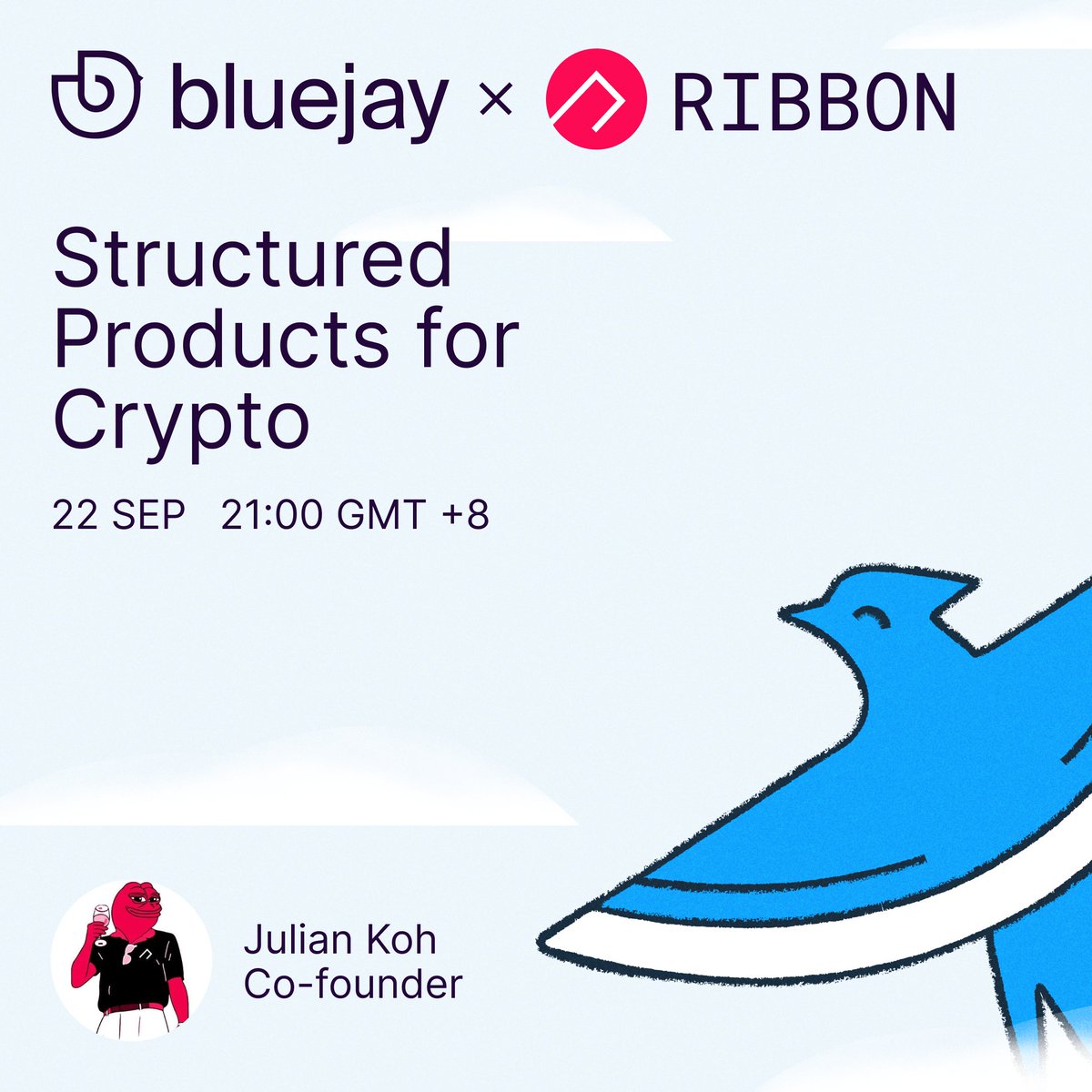 GM GigaJays! 

We will be having spaces with <a href="/juliankoh/">julian</a> from <a href="/ribbonfinance/">Aevo (fka Ribbon Finance)</a> to learn more about crypto structured products!

Mark your calendars: x.com/i/spaces/1BRJj…