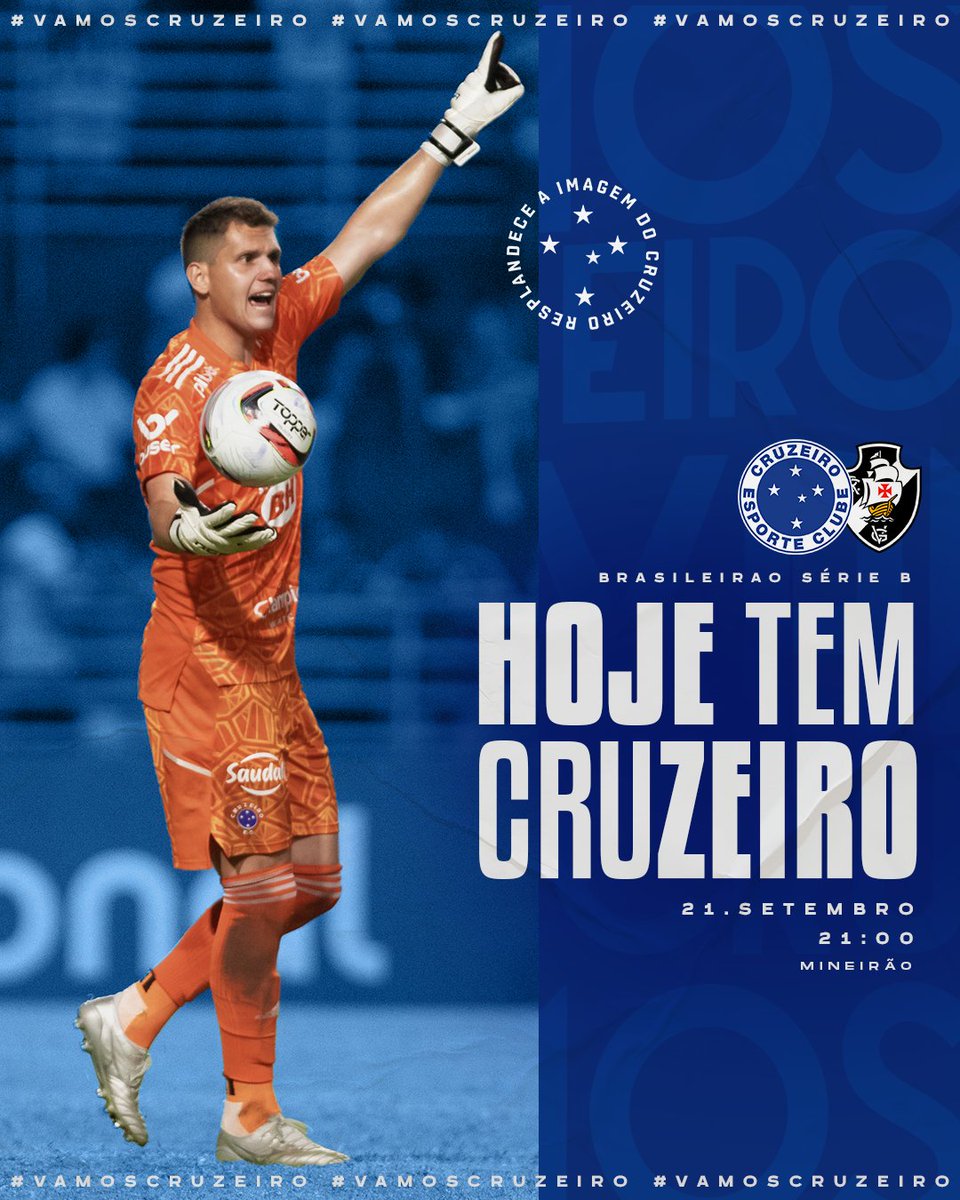 Cruzeiro's tweet photo. HOJE TEM CRUZEIRO!!!!! 🦊💙

Enfrentaremos a equipe do Vasco, no Mineirão lotado, em um jogo que pode ser decisivo para o nosso acesso... #Cabuloso demais!

#CRUxVAS | #UmGiganteIncontestado https://t.co/76oeYTWauK