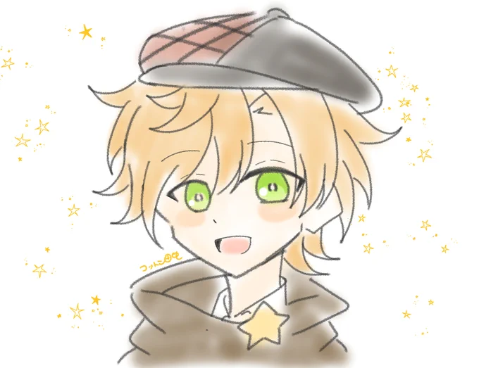 文アルの宮沢賢治を描いてみたけど、物吉味がすごい( ・∇・) 