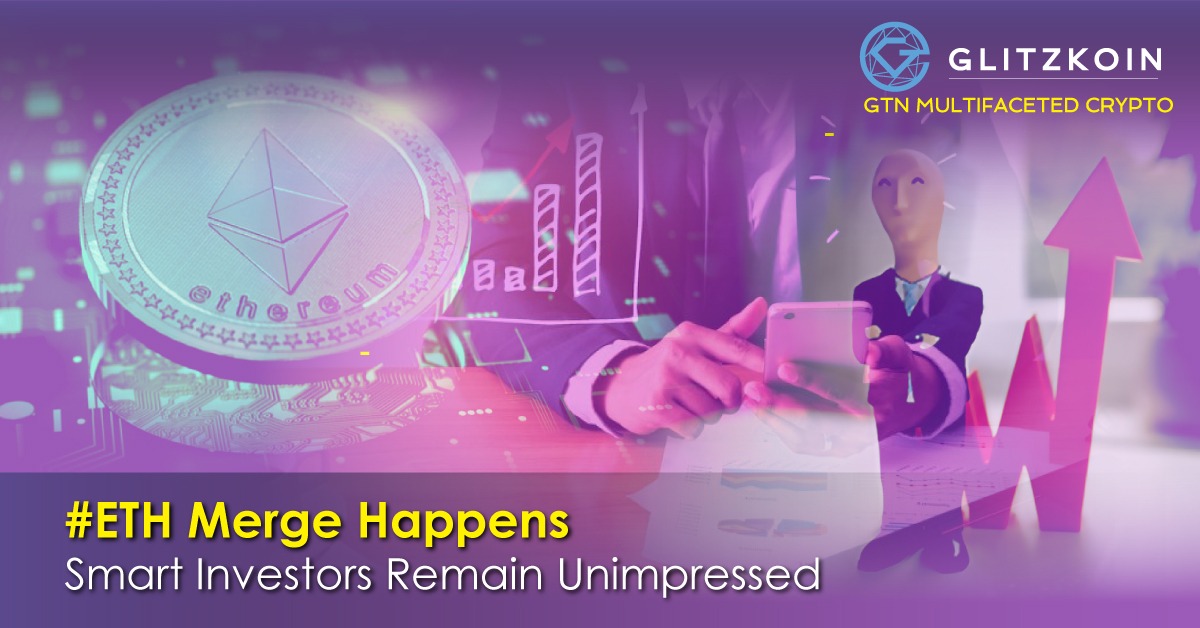 GlitzkoinToken's tweet photo. The #ETH merge seems to have been largely ignored by #ETH investors. #NavneetGoenka says this https://t.co/nINT3b5ajk https://t.co/dk6LAnxzNW