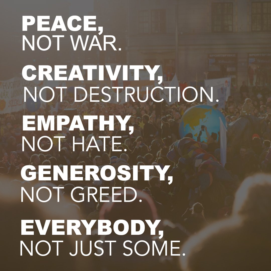 Greenpeace's tweet image. Today is International #PeaceDay. May it remind all of us to always continue the journey towards a green and peaceful planet. Choose peace every day. 💚🕊️