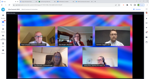 worldcc_'s tweet photo. Our Contract Tech Gurus are up against each other in our Battle of the Tech today in #vibesummit...are you ready to invest in contract technology? How do you assess the right one for you? #CLM #technology https://t.co/VugsW5yNkt