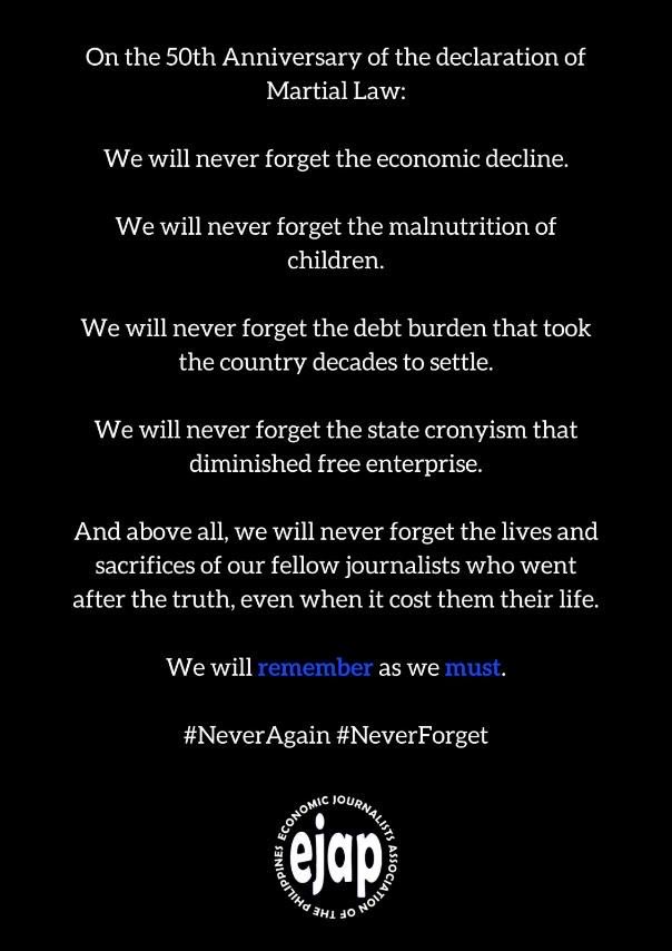 akosistellaBM's tweet photo. Journalists will remember, even if you don't. Or won't. #ML50 #NeverAgain #NeverForget #EJAP https://t.co/EwDPyI5T2o