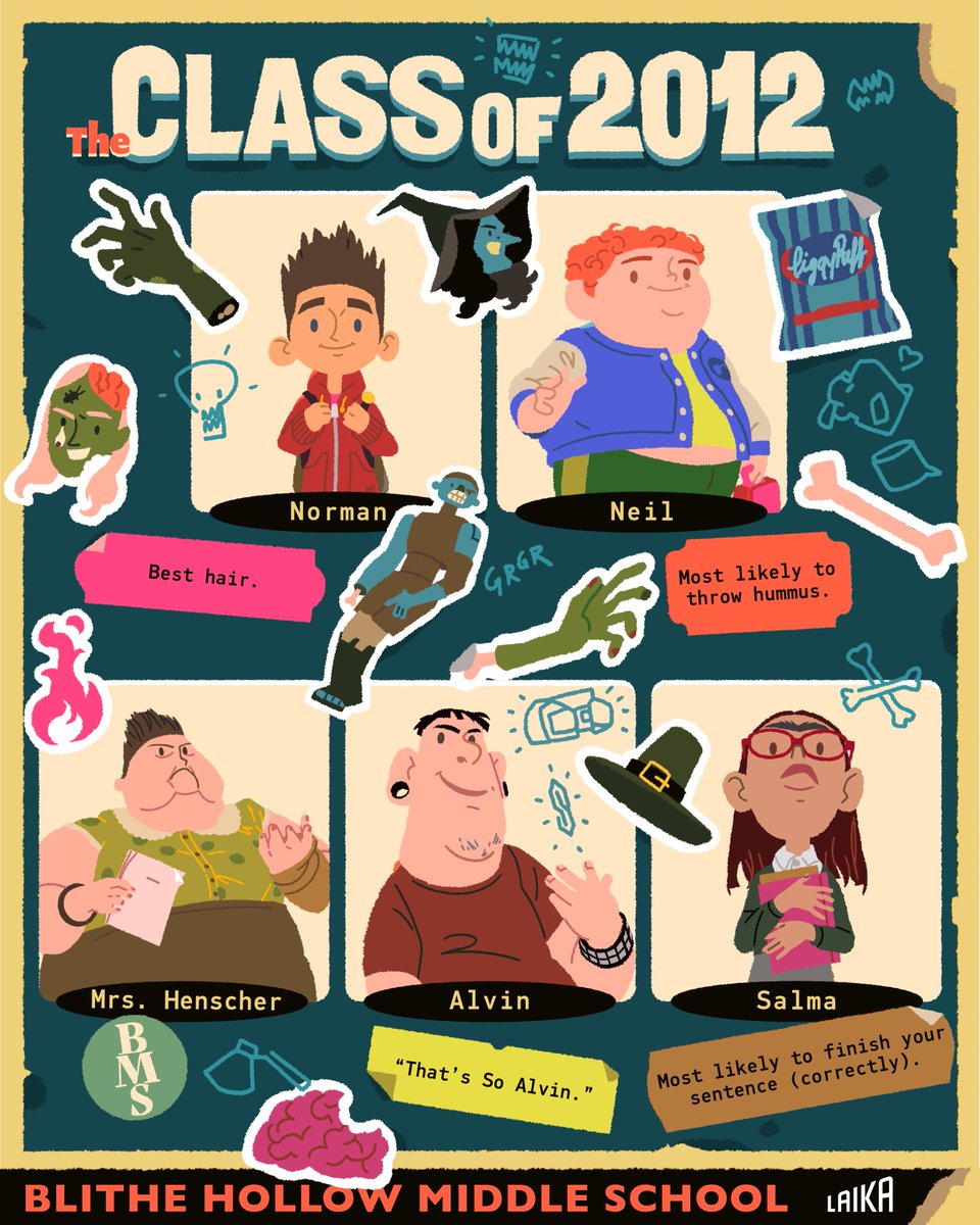 ParaNorman's tweet photo. Does it feel like a lifetime since 2012? Take a fond stroll down memory lane with this #ParaNorman10 yearbook and remember the zombie-fighting days of yore! https://t.co/5X6E4svKUO