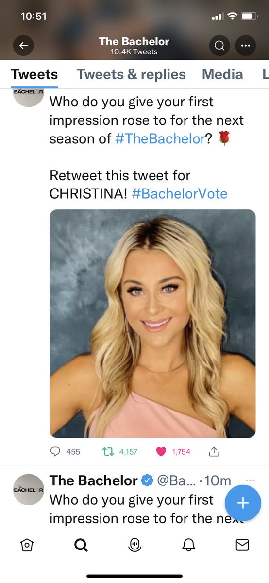 AprilHand14's tweet photo. @BachelorABC sketchy. Christina had more retweets… about 500 more?!? Brianna only had 3,600 or so… 🤔 https://t.co/sdKjyHNY0o