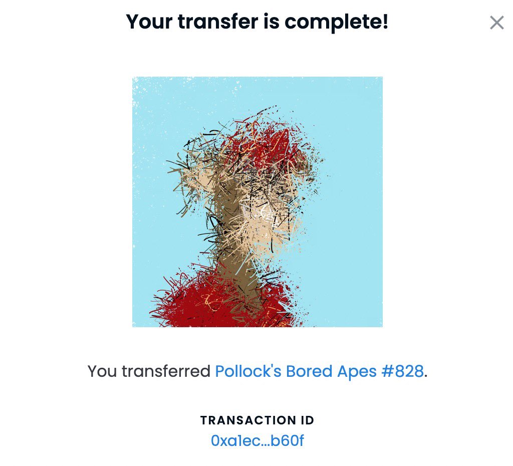 Pollock's Bored Apes | SOLD OUT tweet media