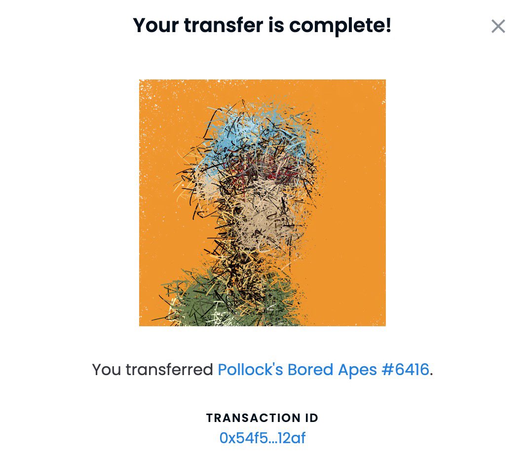 Pollock's Bored Apes | SOLD OUT tweet media