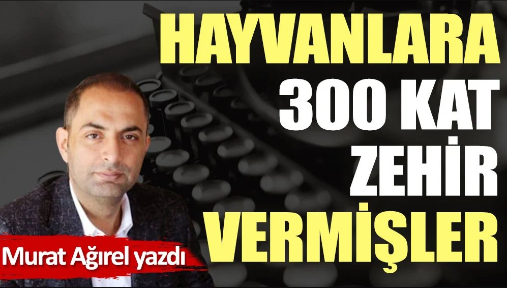 📌Murat AĞIREL yazdı
🖊️Hayvanlara 300 kat zehir vermişler
bit.ly/3SpxmqN