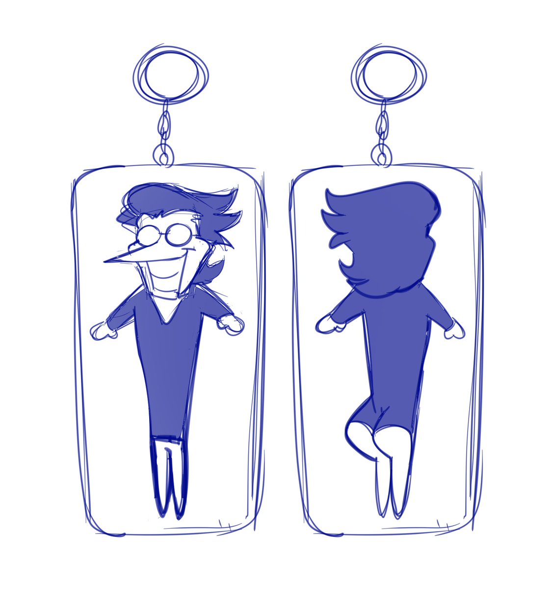 you know those miniature plush dakimakura keychains? I could uh. potentially make this