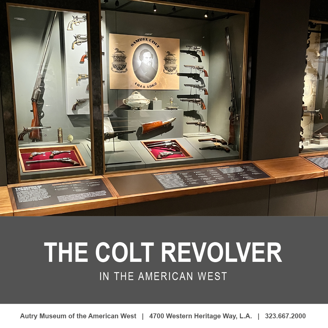 TheAutry's tweet photo. The exhibition looks at the impact the Colt revolver had on the American frontier and the contemporary West. 🤠
Check out our website for more info: https://t.co/1lXpphoABg
.
.
.
#westernart #artmuseum #exhibition #theautry #lamuseum #coltrevolvers https://t.co/a0yYPjghO9