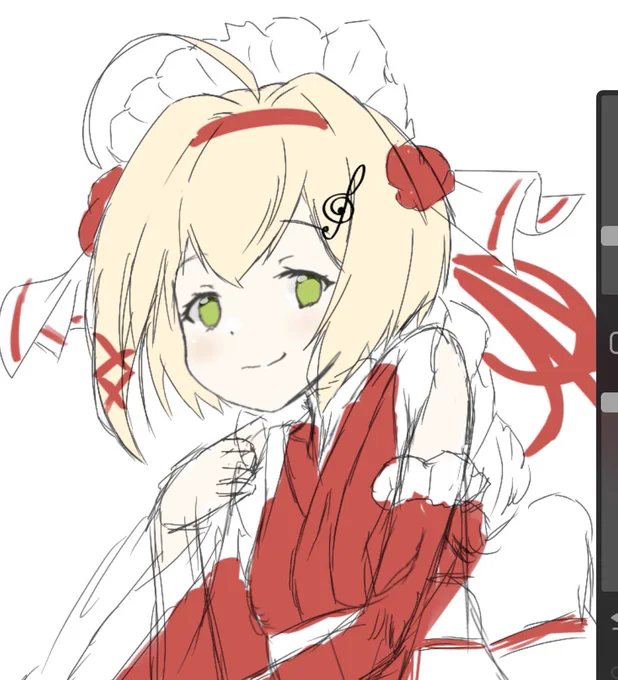 ラフもうちょいわかりやすく描きたひ… 