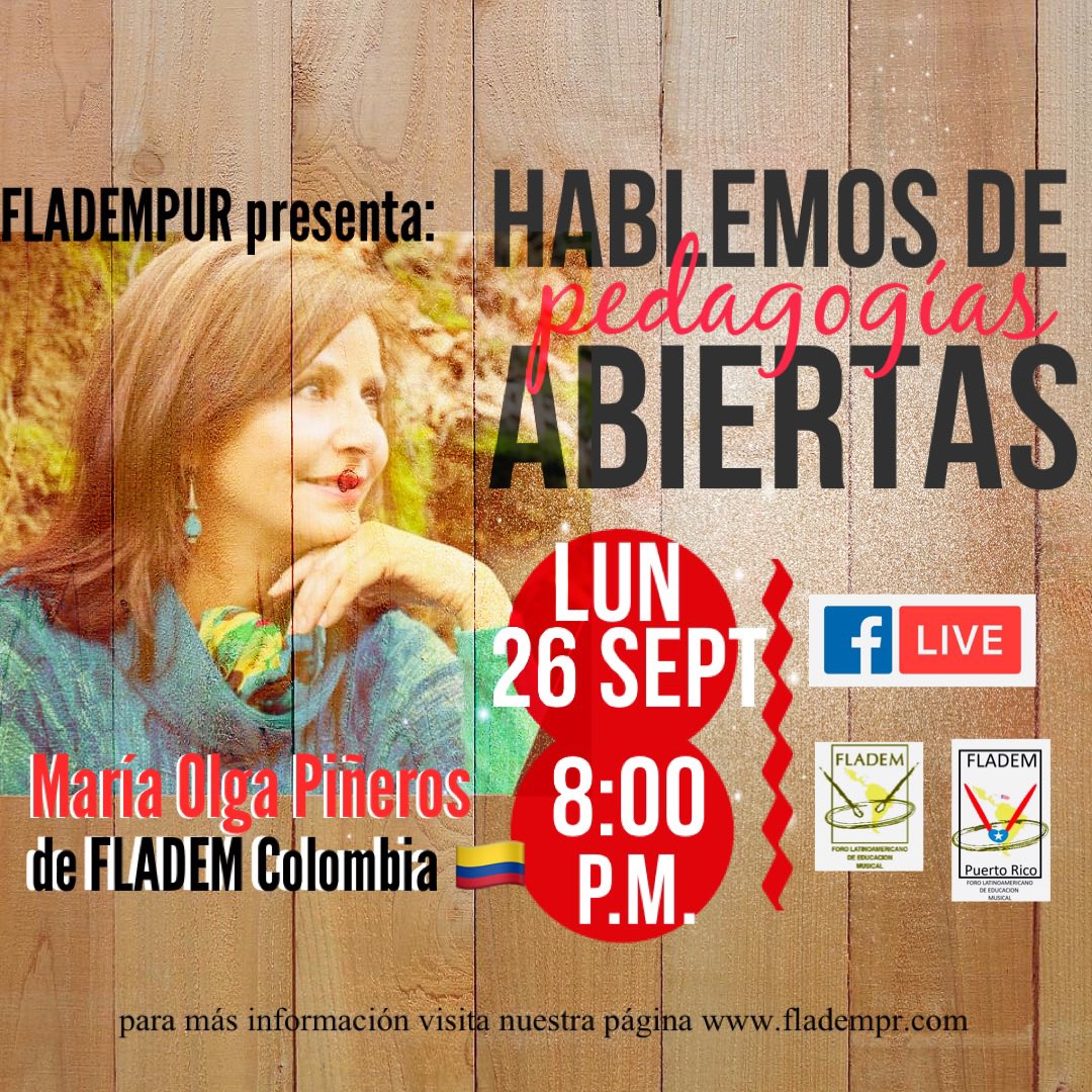 Esperamos que poco a poco se sigan restableciendo los servicios de luz e internet después del paso del Huracán Fiona. Este lunes 26 de septiembre, tendremos una invitada de Bogotá, Colombia 🇨🇴, la maravillosa maestra María Olga Piñeros. ¡Ojalá que puedas acompañarnos!