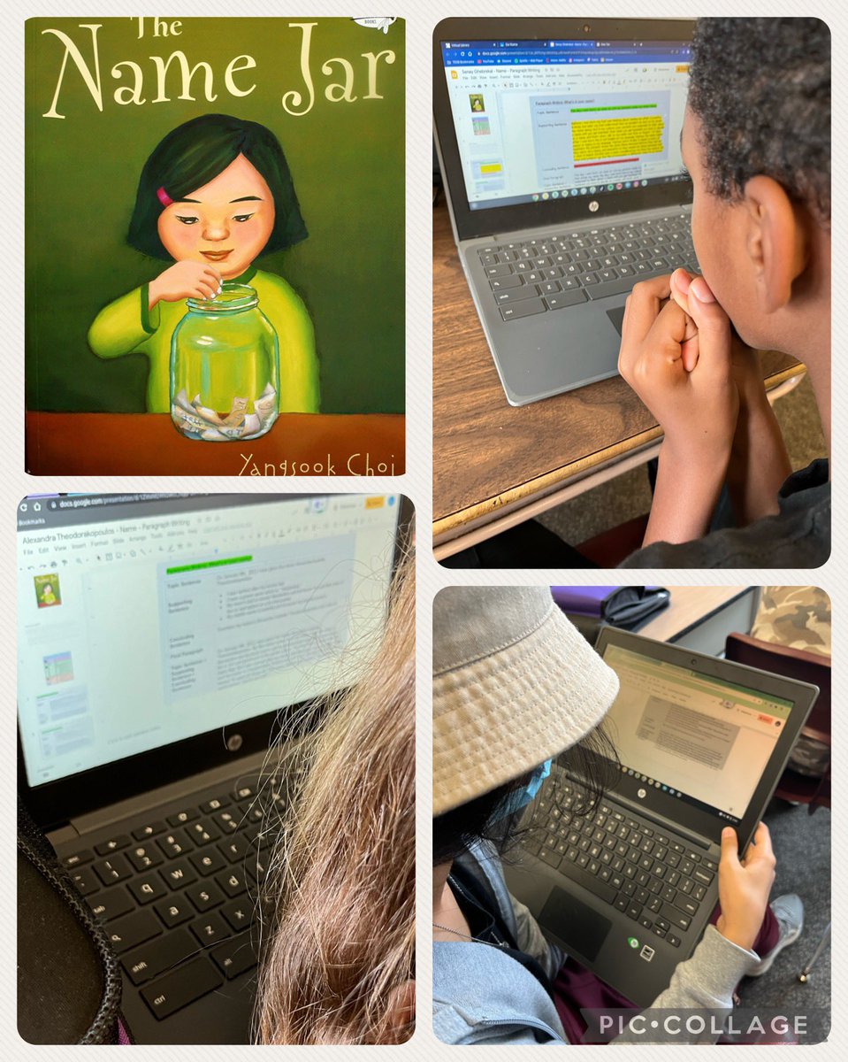 MsFotopoulos's tweet photo. Ss in 6K reviewed paragraph writing sharing the importance of their name. Student S.C. sparked this lesson after asking how the name of a reading diagnostic was decided. When asked how her name was chosen, she wasn’t sure. @GABrownMS_TDSB https://t.co/zb7hHX90ft