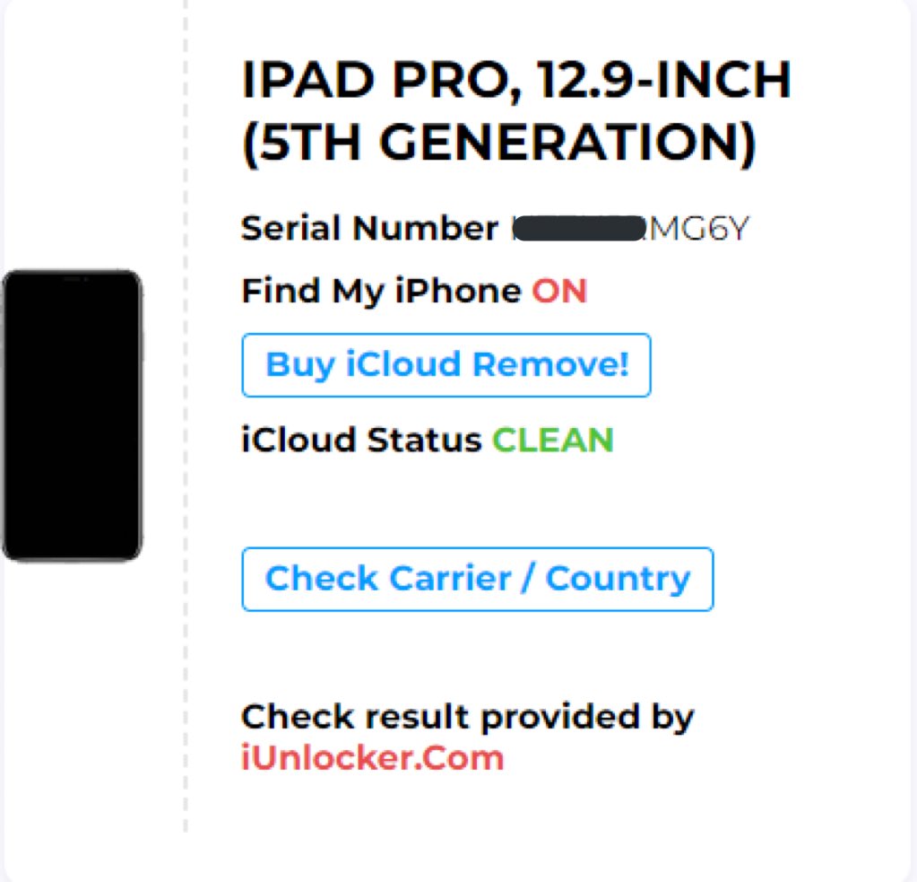 MobiliZeLK's tweet photo. 🔥 iCloud Status : Clean 🔥 
• Sold By : Costco WholeSale Corporation
• Country : United States 🇺🇸 

U N L O C K E D ✅ 

#iResults #CleanSlow #AlwaysOFF #MobiliZeLK https://t.co/qINGWxYmaD