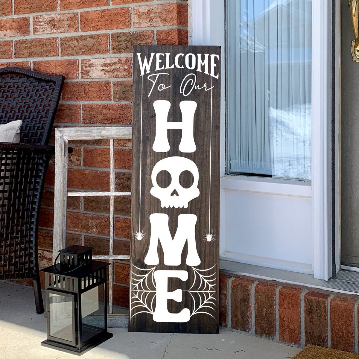 CraftlabSVG's tweet photo. Welcome to Our Home - Vertical Sign SVG for Cricut, Silhouette and more.

Grab Now:👇
https://t.co/4kyPAjXr9I

#Halloween #Halloween2022 #halloweendecorations # #fall #Autumn #witch #horror #ghost #spooky #art #handmade #illustration #farmhousedecor #homedecor #frontdoorsign #svg https://t.co/O8bWJ0PbAp