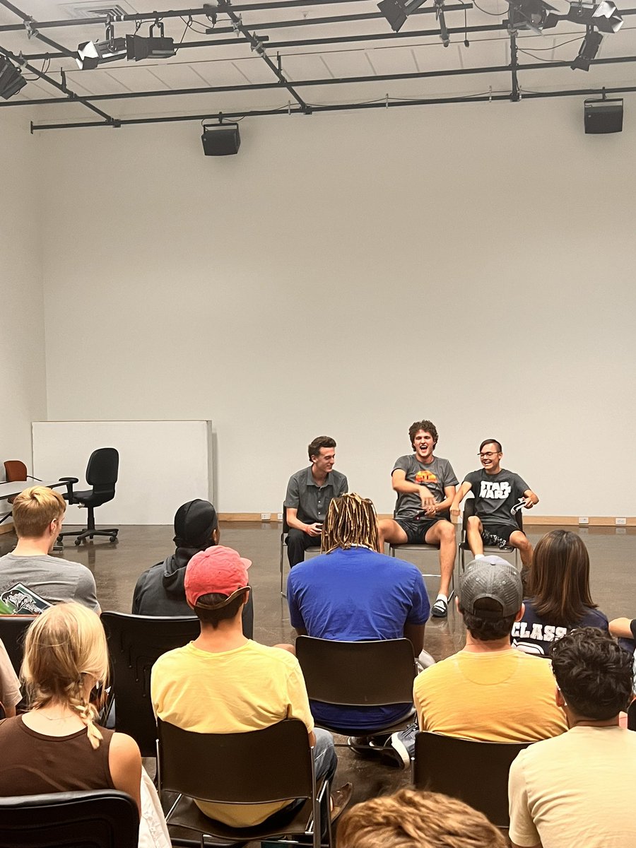 CCMensBBall's tweet image. Great fun joining most of @CCMensBBall in supporting 2 teammates @AsherNofziger &amp;amp; @osamikoglu2022 who performed final scenes for “Directing and Acting for the Cinema”.  🤯 Outstanding production by whole class for just 3.5 weeks of work; @ColoradoCollege FYE is legit! #BlockPlan