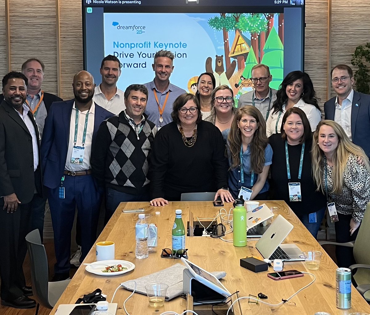 mlaxros's tweet photo. Check out these smiles from our final #DF22  Nonprofit keynote rehearsal. Join us tom, 9/21 @ 9 am PT or Salesforce +. https://t.co/8Pmy0uNY7m