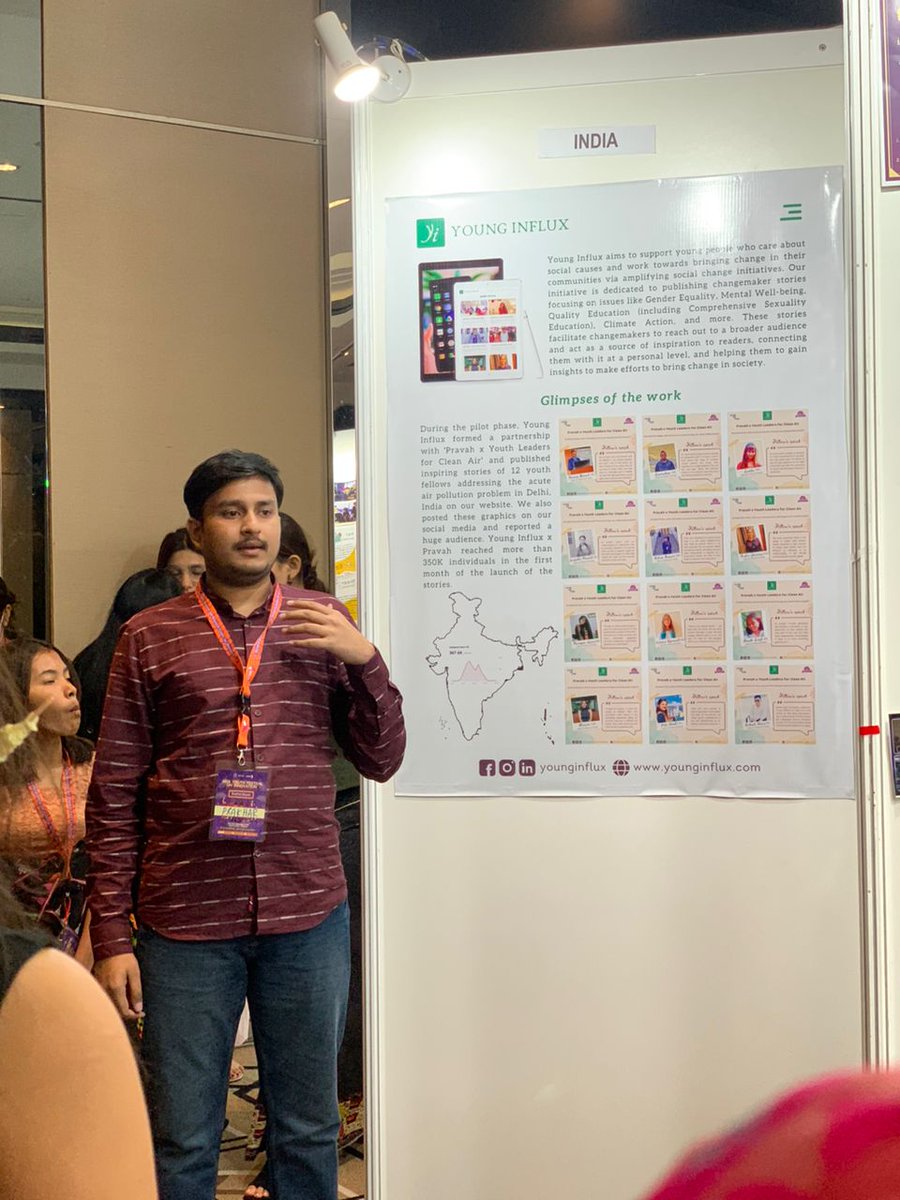 younginflux's tweet photo. We presented our work of supporting young people via publishing stories of folks doing great work in their field at the Asia Youth Innovation Festival by @ARROW_Women.

#Youth4SDGs #socialinnovation https://t.co/dvnIa5UOcu