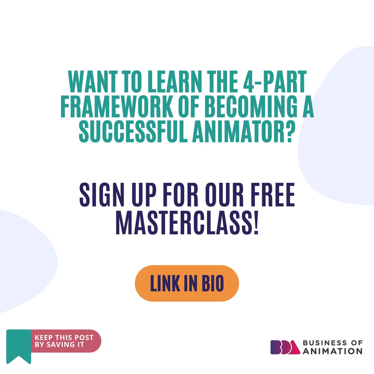 animationbiz's tweet image. Want to Learn the 4-Part Framework of Becoming a Successful Animator? Sign up for our FREE Masterclass! Link in Bio.

#AnimatedMarketing #MotionMarketing #AnimationAdvertisement #MotionGraphicsAdvertisements #Animation #AnimationArt #BusinessofAnimation #AnimatorSkills