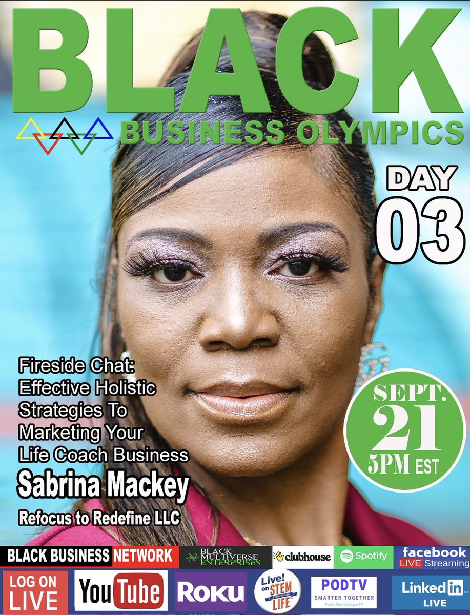 BlackBusinessUS's tweet photo. We are broadcasting live all week. Join in on your favorite social media platform with your pen and paper. These speakers are in 🔥 https://t.co/WCPbwVX4E7