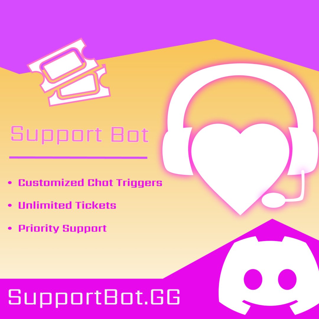 SupportBotGG's tweet photo. Woahhh #SupportBot is awesome, you should invite this cool bot to your #Discord Server ASAP!!! 😎🤩 https://t.co/hXNHt9Aqbl