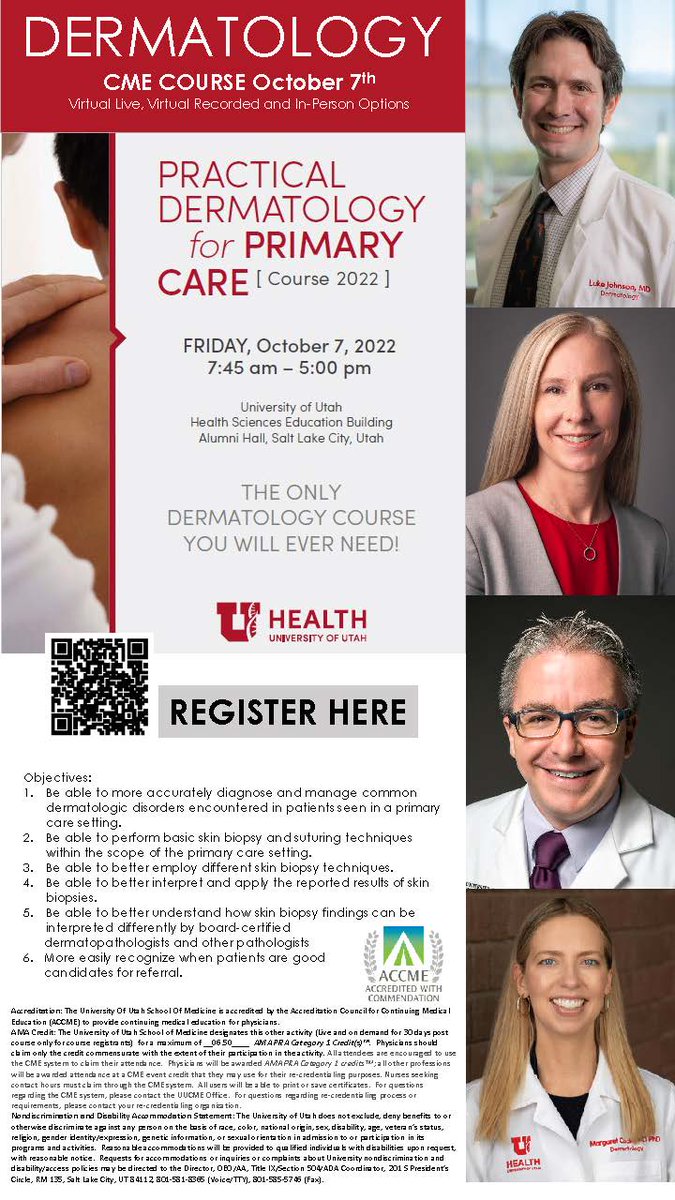AaronSecrestMD's tweet photo. I was asked to present at our annual #practical #dermatology course for #primarycare -sign up to attend in person or virtually: https://t.co/HLNyMCmKyW -our amazing line-up and will fulfill all your heart's desires (dermatological speaking). #acne #psoriasis #skinbiopsy https://t.co/Y1snJ3qOsh