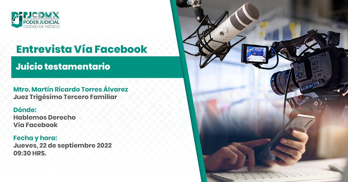 🖥 | Hoy en el Juez Trigésimo Tercero Familiar, Martín Ricardo Torres Álvarez, habla sobre “Juicio testamentario” En el programa <a href="/HDerechotv/">Hablemos DerechoTV</a> a las 9:30 horas