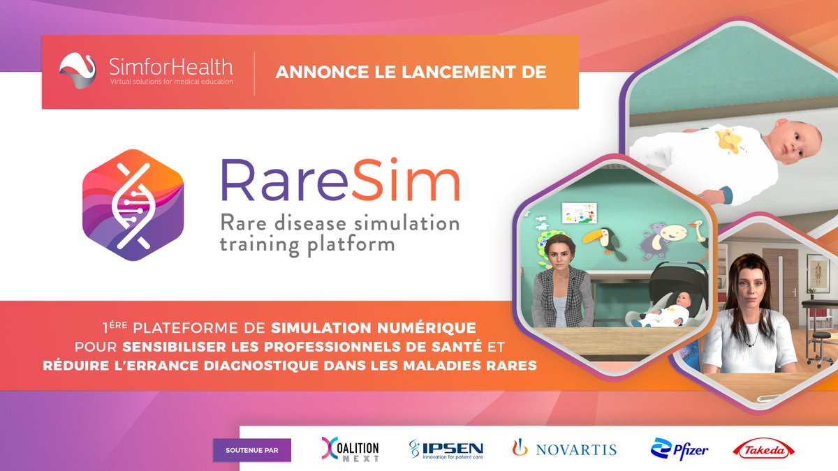 🚀 Très heureux d'annoncer avec l'équipe de <a href="/SimforHealth/">SimforHealth</a> le lancement officiel de "RareSim", la 1ère plateforme de simulation numérique pour sensibiliser les professionnels de santé et réduire l'errance diagnostique dans les maladies rares 

👉 bit.ly/3BpCnss #hcsmeufr