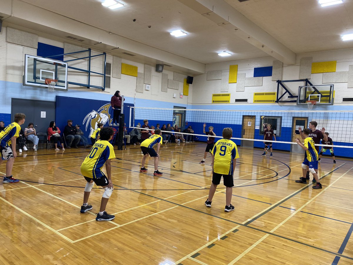 Great season opener for the AMS volleyball team! #jayhawkpride