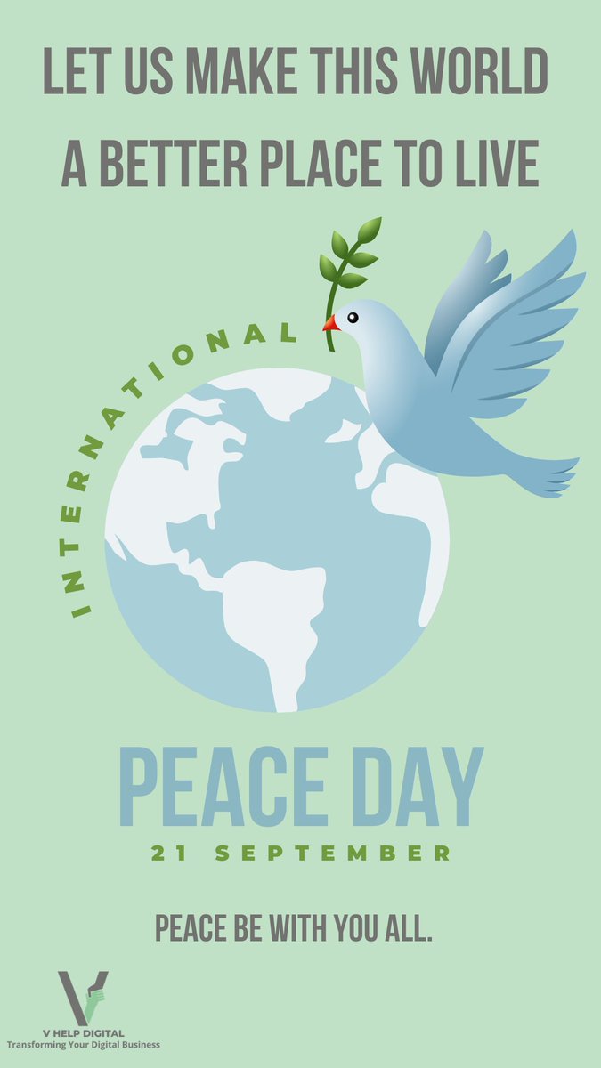 VHelpDigital1's tweet photo. Let us make this world a better place to live.

#internationalpeaceday #worldpeace #digitalmarketing #twitter #socialmediamarketing #peace https://t.co/Cs9EJoorYa