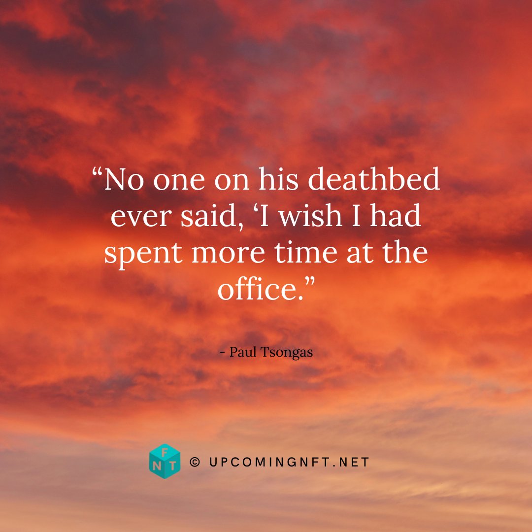 Upcoming Nft Launch No One Om His Deathbed Ever Said I Wish I Had Spent More Time At The Office Motivation Nfts Nft Crypto Business Success T Co Sjt6ipdvy3 Twitter