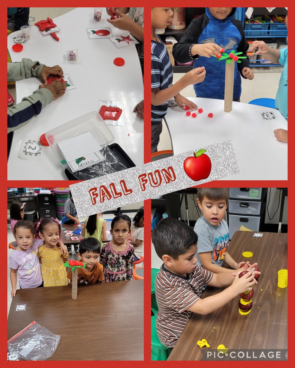 Mrs_L_Rodriguez's tweet photo. In the STEM Lab @NISDCNE our Kinder students are team building with Apple stations after reading "Ten Apples Up on Top" by @DrSuess #teambuilding #storybookSTEM https://t.co/Fp7aep8qYS