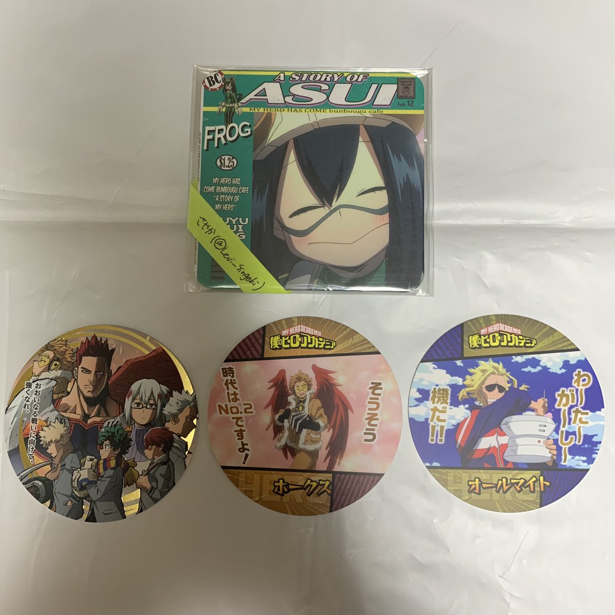 Levi__Singeki's tweet photo. 【交換/買取】
僕のヒーローアカデミア セリア Seria コースター

譲:緑谷 爆豪 轟 ホークス オールマイト

求:蛙吹梅雨

交換は3点纏めてのみ
買取のみの場合は、🎀含む3点から
PayPay>>>>銀行振込
お気軽にお声掛け下さい😌 https://t.co/AO7raZHC4n