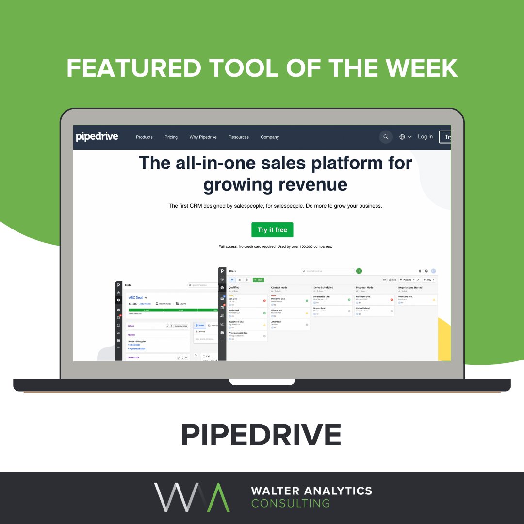 Built using activity-based selling methodology, Pipedrive streamlines every action involved in converting a potential deal into a successful sale. 🎯

#featuredtechtooloftheweek