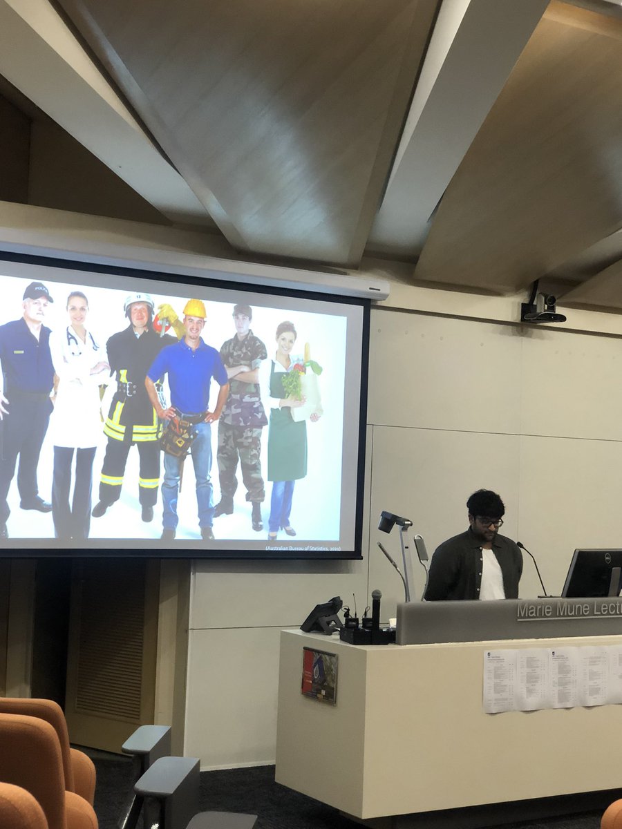 cc_gupta's tweet photo. Massive well done to Rahul, a @UniversitySA Psych hons student supervised by myself &amp; @AlexAgostini3, for presenting his thesis on the effects of breaking up sitting during the nightshift on the commute home 🚗😴🏃‍♂️ Data from the Sleepy Sitting study run at @CQUni_Appleton https://t.co/VH22pAXOYf