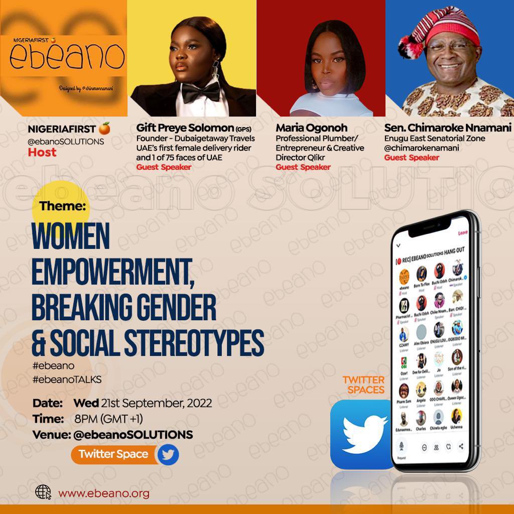 ChimarokeNamani's tweet photo. Please join us!  #Chimaroke  #ebeano  #NG1st_ebeanoFAM🍊 https://t.co/SJLfBR1789
