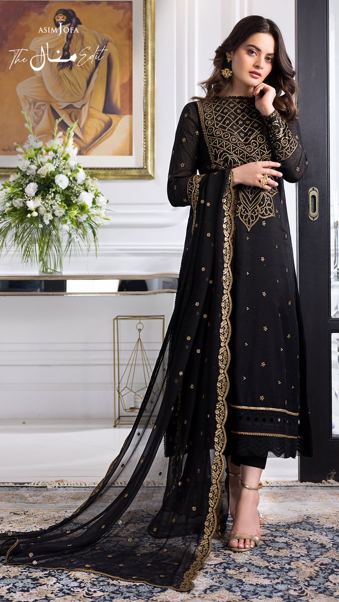 asimjofa's tweet photo. The Minal Edit by Asim Jofa | 3PC | Unstitched Collection | Pre-Booking Starts on 23rd September | 6 PM
AJIM – 14 | Rs. 5,950
Minal is an enchanting force to reckon garbed in this compelling design  
#AsimJofa #IWearAsimJofa  #asimjofaedits #minalkhan #minaledit https://t.co/gruDyRRl0G