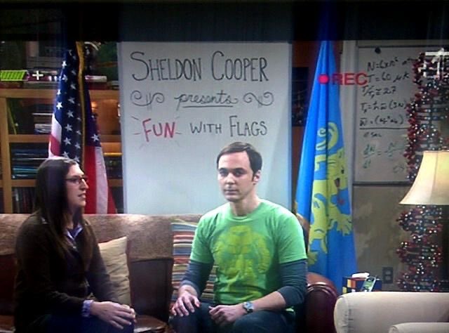 dracotation's tweet photo. why is she giving sheldon cooper fun with flags https://t.co/kwsIMmqJ7S