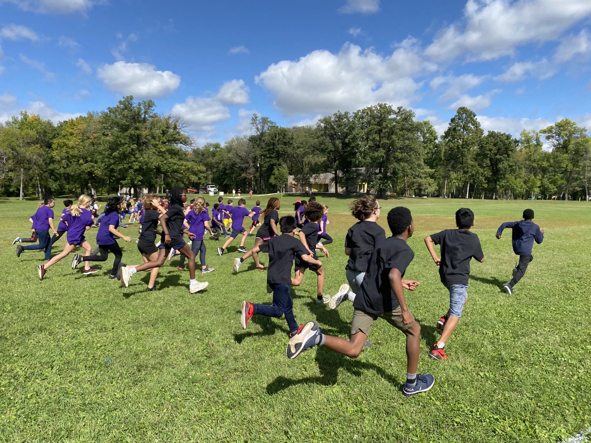 Our 4 /5/6 cross country runners worked hard at their 1st meet today!