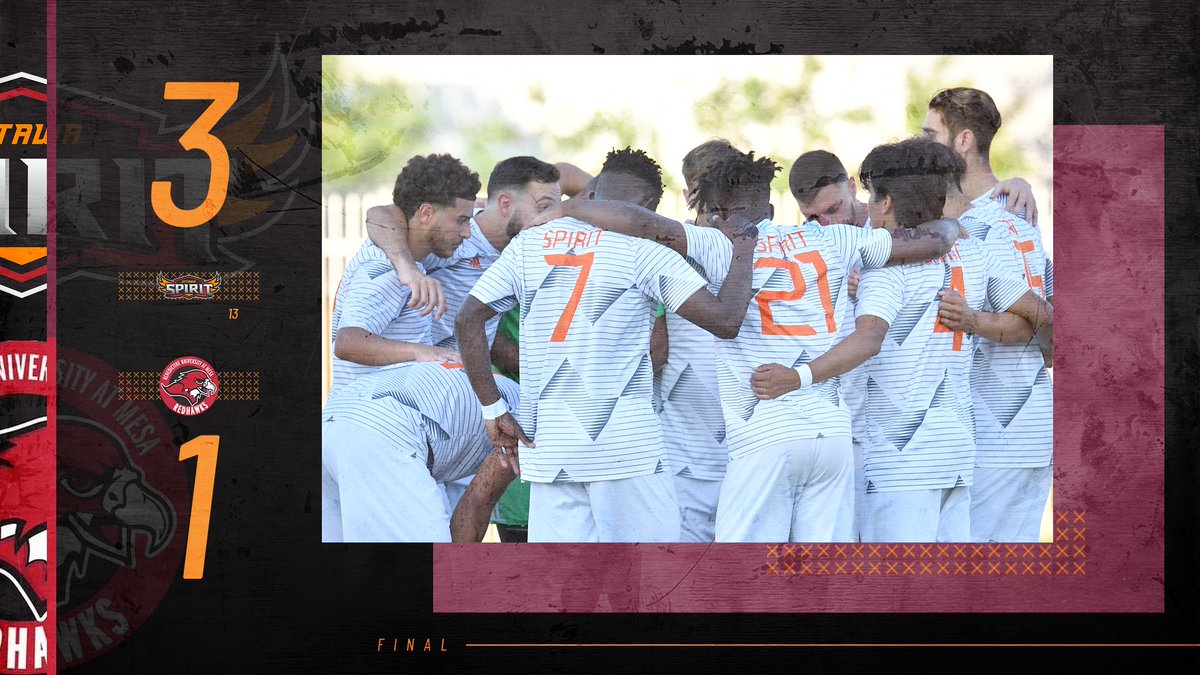 OUAZSpirit's tweet photo. ⚽️ FINAL

#13 @OUAZMSOC - 3⃣
Benedictine Mesa - 1⃣

SPIRIT GOALS
Simbo (20')
Desveaux (52', 54')

#WeAreOUAZ #OUAZsoccer #GSACScoreboard https://t.co/UiA5na6xS6