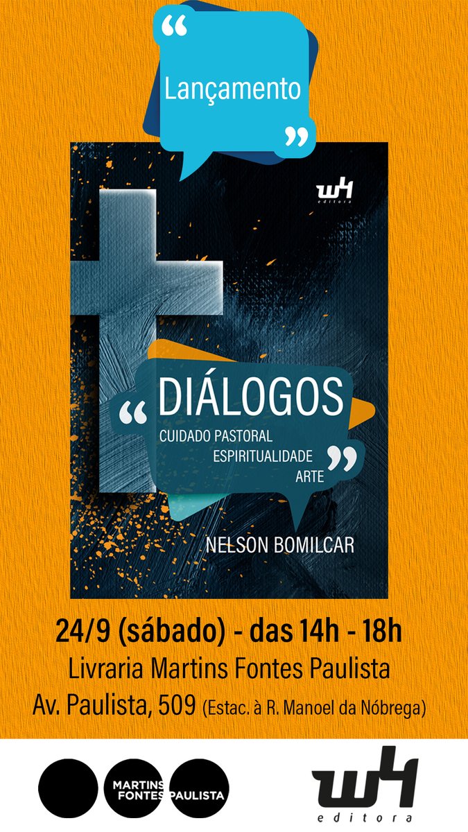 w4editora's tweet photo. Sábado tem lançamento do novo livro do @sonsdocoracao! #boralá? https://t.co/cdgsSMWQEj