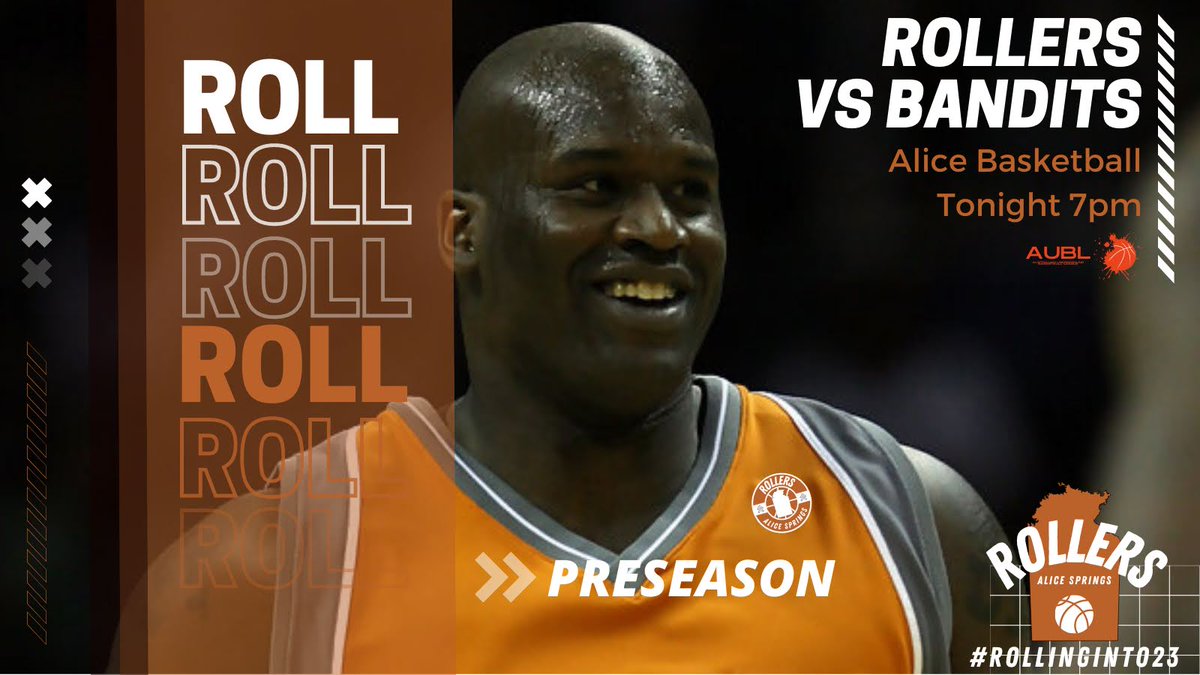 AliceRollers's tweet photo. Preseason action coming your way from Alice Springs as the Bandits ROLL into town! #ThatsHowWeRoll

📍 Alice Basketball
⏰ Tonight 7pm ACST (that's 5:30pm for you Westerners)
🏀 vs. @perthbandits 
👥 key matchup: Shaq vs. Jawai https://t.co/mDMVQv87Qi