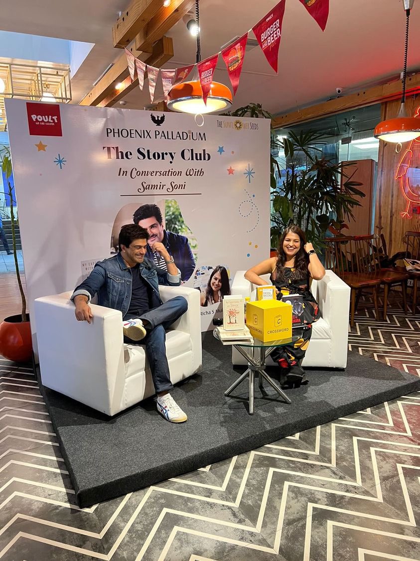 richasmukherjee's tweet photo. Had a splendid evening with @samirsoni123 discussing introverts, mental health and his lovely book @gophoenixing #poult It was an introspective and stimulating conversation. A Monday spent rather well! https://t.co/CsLAzb60il