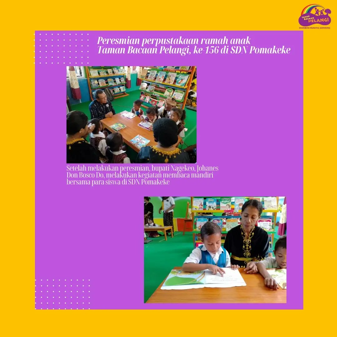 Taman Bacaan Pelangi tweet media