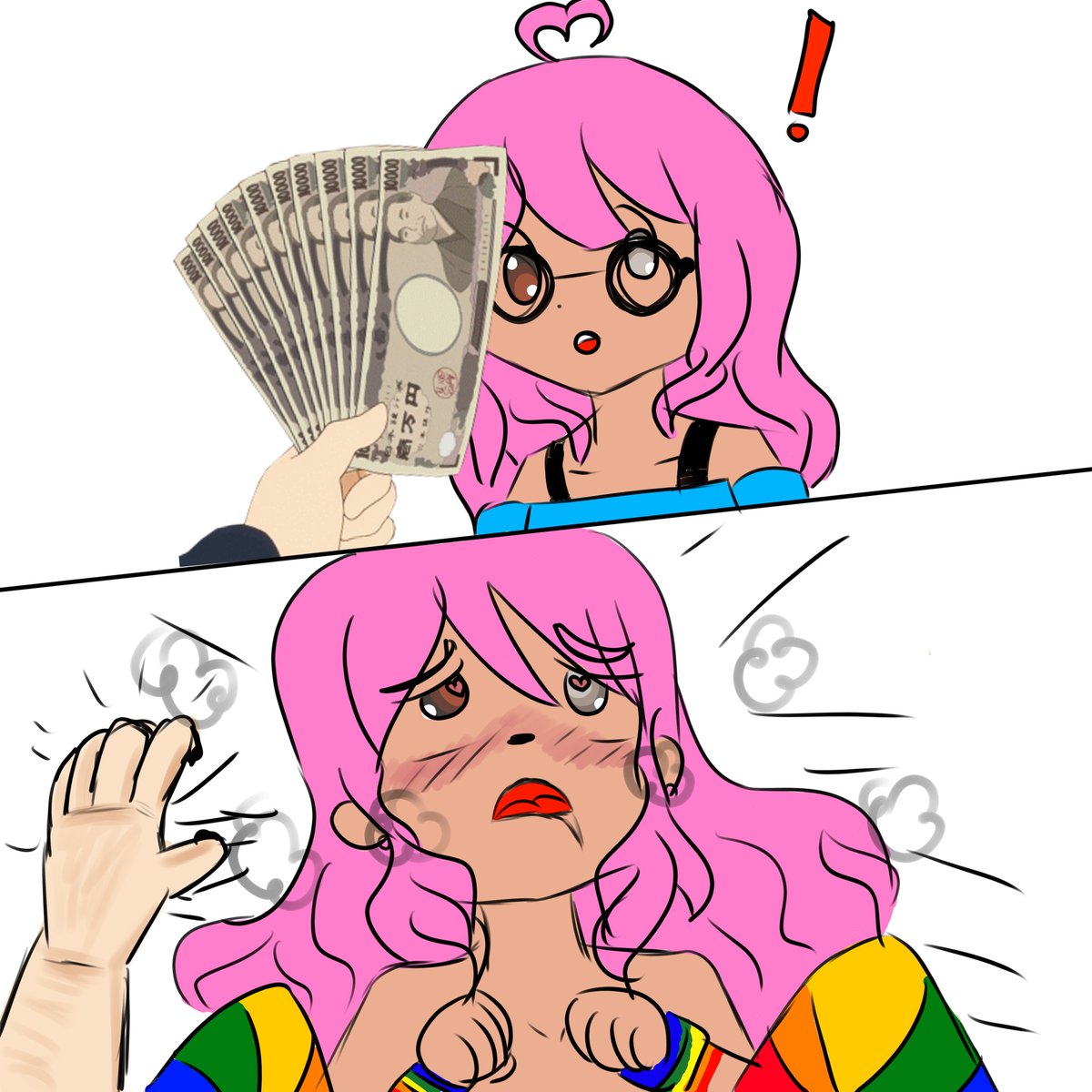 PodThePuppet's tweet photo. @tdfoxoo @Sophie_Hunnyt Día 25 . --- @LilianaSofiaVT 
PD: la waifu no resultó lastimada en la realización de ésta viñeta... (creo)
#tdfsextember #hunnsextember #sextember #LGBT #trans #sextember2022 #vtuber #vtuberES #lewd https://t.co/KfBBKFDAts